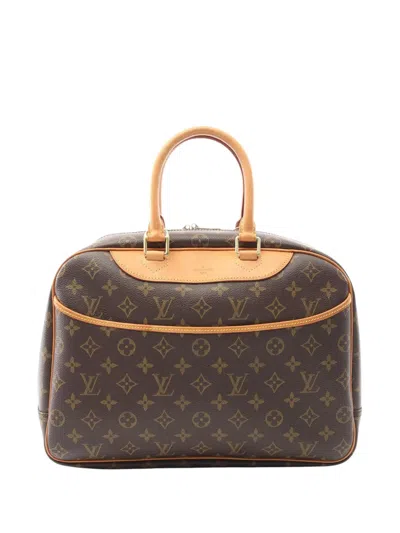 Pre-owned Louis Vuitton 2003 Monogram Deauville Handbag In Brown