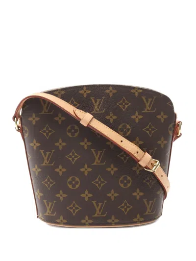 Pre-owned Louis Vuitton 2003 Monogram Druot Shoulder Bag In Brown