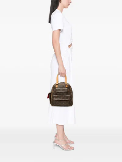 Pre-owned Louis Vuitton 2003 Monogram Excentri Cite Handbag In Brown