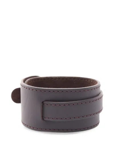 Pre-owned Louis Vuitton 2003 Monogram Glace Force Bracelet In Brown