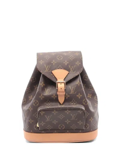 Pre-owned Louis Vuitton 2003 Monogram Leather Backpack In Brown