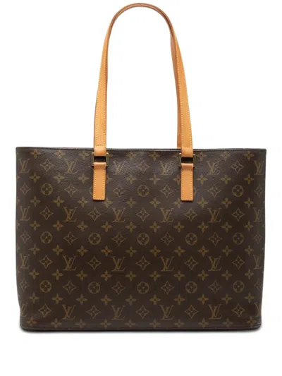 Pre-owned Louis Vuitton 2003 Monogram Luco Tote Bag In Brown