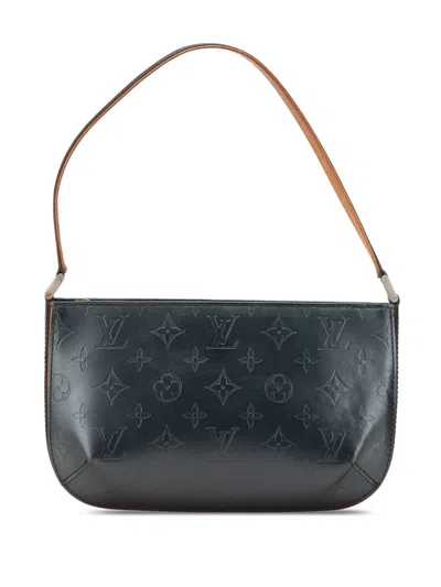 Pre-owned Louis Vuitton 2003 Monogram Mat Fowler Shoulder Bag In Blue