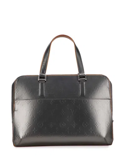Pre-owned Louis Vuitton 2003 Monogram Mat Malden Business Bag In Gray