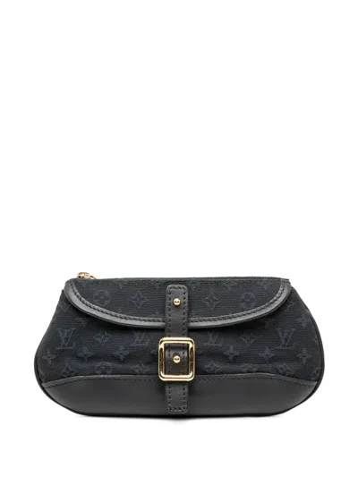Pre-owned Louis Vuitton 2003 Monogram Mini Lin Anne Sophie Pouch In Blue