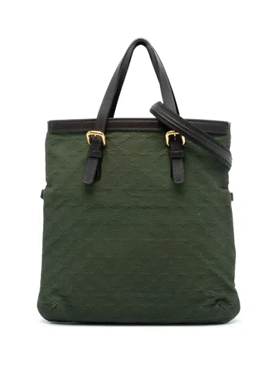 Pre-owned Louis Vuitton 2003 Monogram Mini Lin Francoise Satchel In Green
