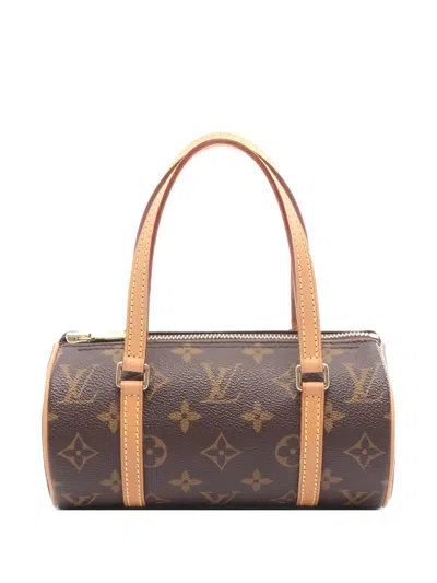 Pre-owned Louis Vuitton 2003 Monogram Mini Papillon Tote Bag In Brown