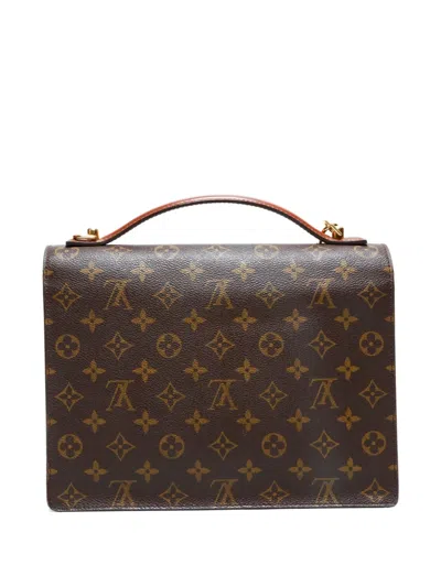 Pre-owned Louis Vuitton 2003 Monogram Monceau Hand Bag In Brown