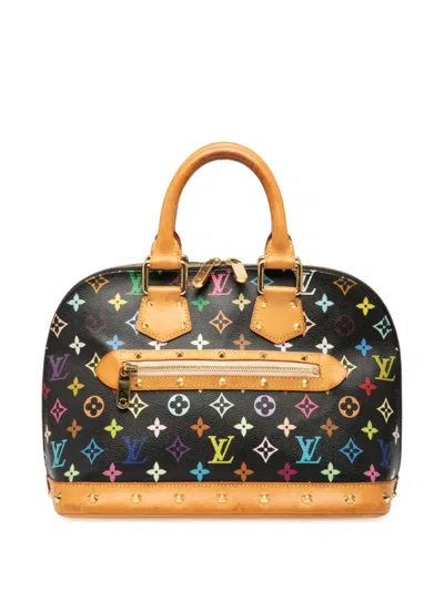 Pre-owned Louis Vuitton 2003 Monogram Multicolore Alma Pm Handbag In Black