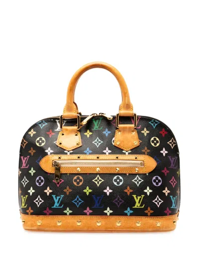 Pre-owned Louis Vuitton 2003 Monogram Multicolore Alma Pm Handbag In Black
