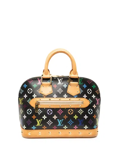Pre-owned Louis Vuitton 2003 Monogram Multicolore Alma Pm Handbag In Black