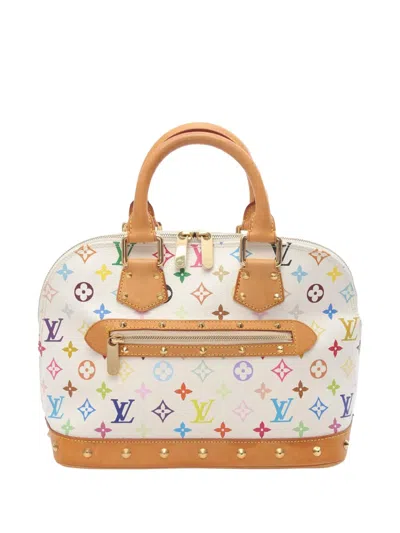 Pre-owned Louis Vuitton 2003 Monogram Multicolore Alma Pm Handbag In White