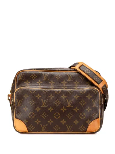 Pre-owned Louis Vuitton 2003 Monogram Nil Crossbody Bag In Brown