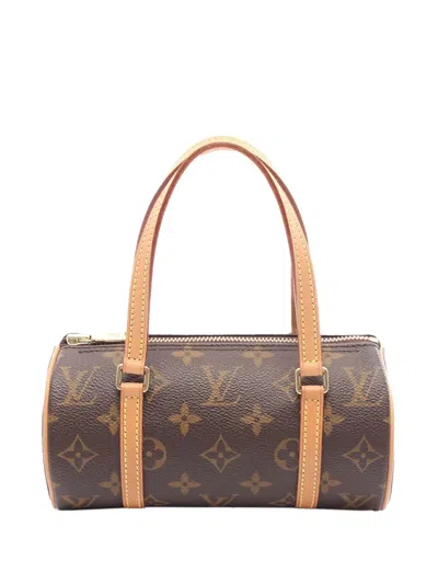 Pre-owned Louis Vuitton 2003 Monogram Papillon 19 Handbag In Brown