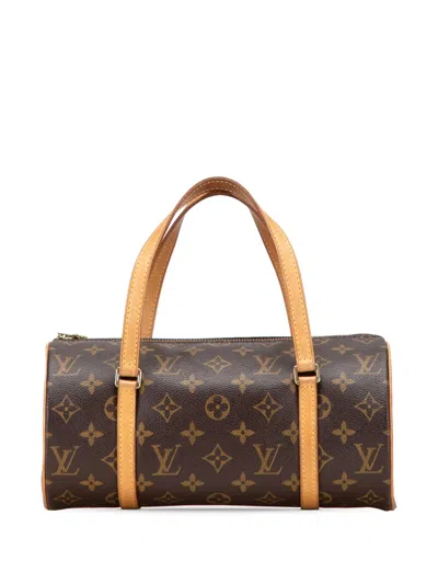 Pre-owned Louis Vuitton 2003 Monogram Papillon 28 Handbag In Brown