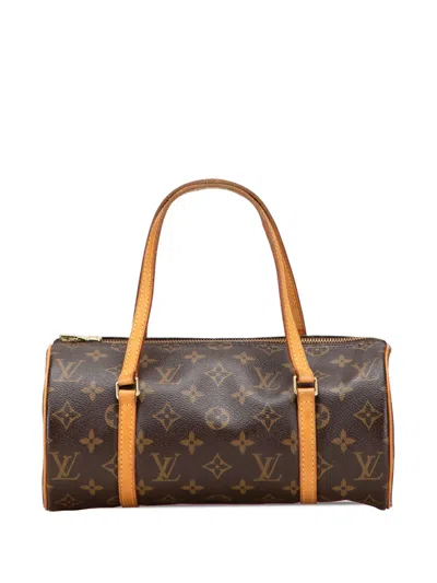 Pre-owned Louis Vuitton 2003 Monogram Papillon 28 Handbag In Brown