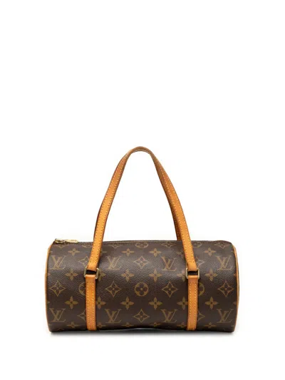 Pre-owned Louis Vuitton 2003 Monogram Papillon 28 Handbag In Brown