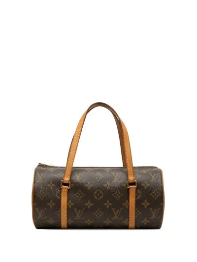 Pre-owned Louis Vuitton 2003 Monogram Papillon 28 Handbag In Brown