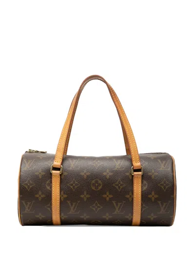 Pre-owned Louis Vuitton 2003 Monogram Papillon 28 Handbag In Brown