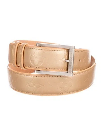 Pre-owned Louis Vuitton 2003 Monogram Pattern Waist Belt In Brown