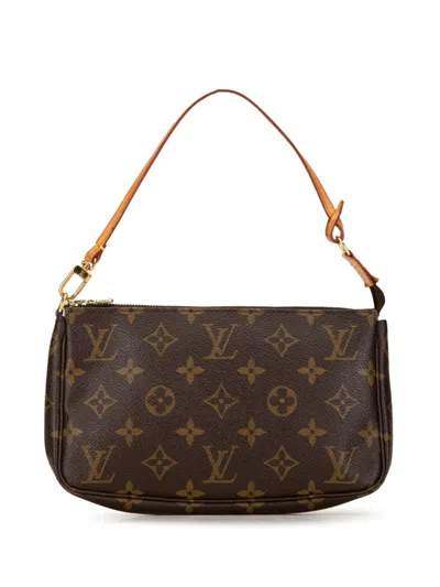 Pre-owned Louis Vuitton 2003 Monogram Pochette Accessoires Shoulder Bag In 褐色