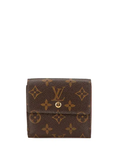 Pre-owned Louis Vuitton 2003 Monogram Portefeuille Elise Wallet Small Wallets In 褐色
