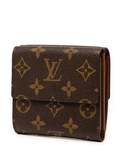 Pre-owned Louis Vuitton 2003 Monogram Portefeuille Elise Wallet Small Wallets In Brown