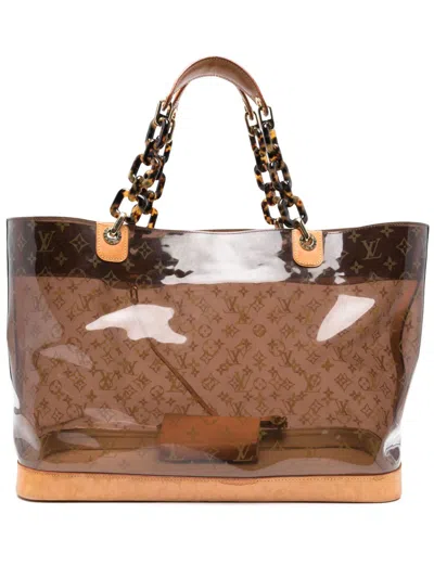 Pre-owned Louis Vuitton 2003 Monogram-print Tote Bag In Brown