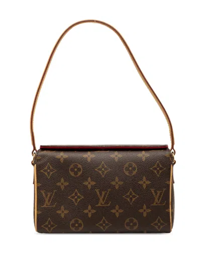 Pre-owned Louis Vuitton 2003 Monogram Recital Shoulder Bag In Brown