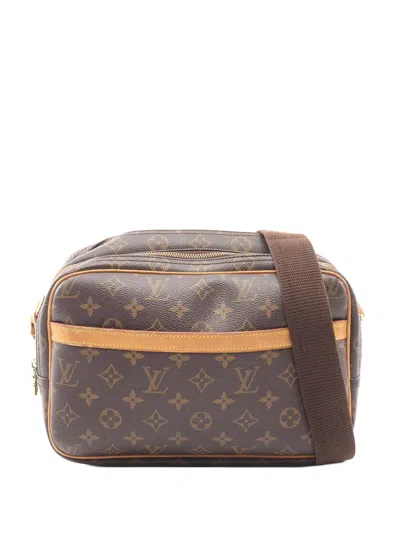 Pre-owned Louis Vuitton 2003 Monogram Reporter Pm Crossbody Bag In Brown