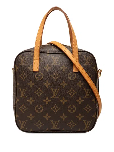 Pre-owned Louis Vuitton 2003 Monogram Spontini Satchel In Brown