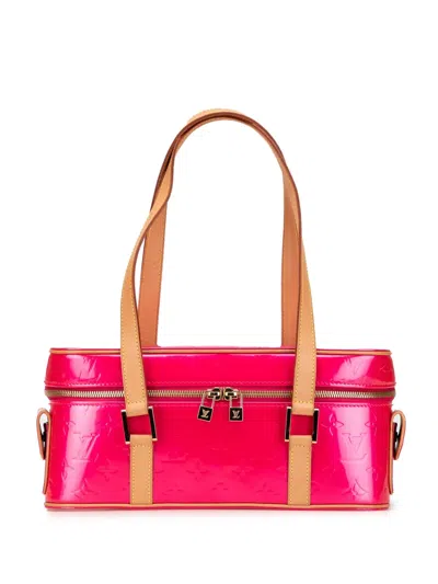 Pre-owned Louis Vuitton 2003 Monogram Vernis Sullivan Horizontal Pm Shoulder Bag In Pink