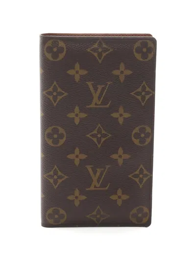 Pre-owned Louis Vuitton 2003 Monogram Wallet In Brown