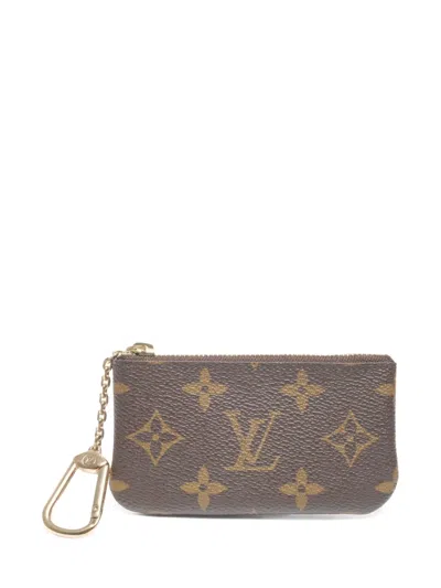 Pre-owned Louis Vuitton 2003 Monogram Zip Wallet In Brown