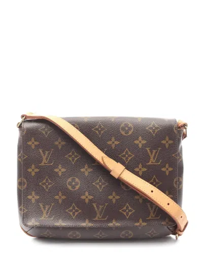 Pre-owned Louis Vuitton 2003 Musette Tango Monogram Shoulder Bag In Brown