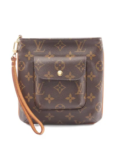 Pre-owned Louis Vuitton 2003 Partition Monogram Pouch In Brown