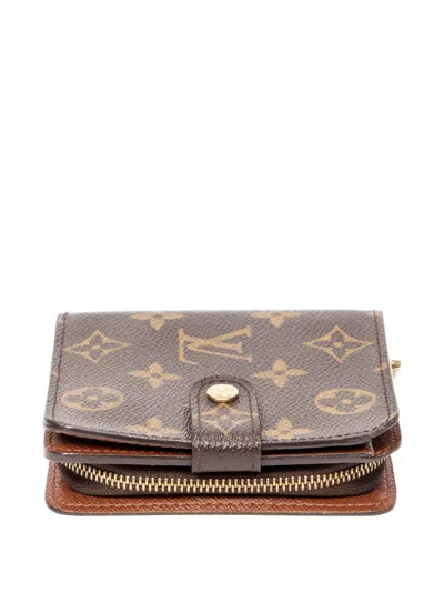Pre-owned Louis Vuitton 2003 Pm Compact Zip Wallet In Brown