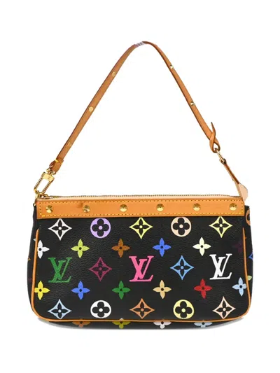 Pre-owned Louis Vuitton 2003 Pochette Accessoires Bag In Black