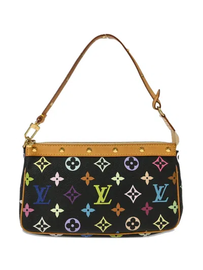 Pre-owned Louis Vuitton 2003 Pochette Accessories Shoulder Bag In Black