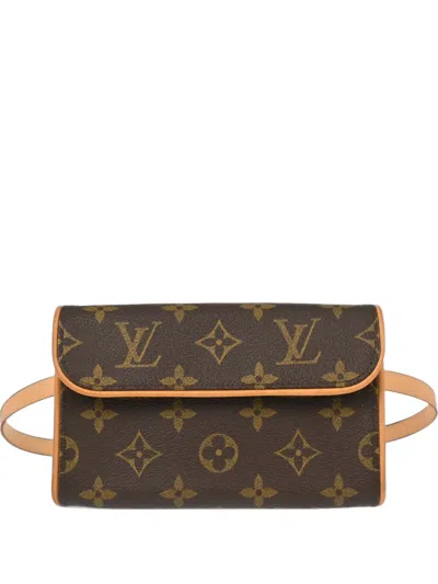Louis Vuitton 2003 Pochette Florentine Monogram Belt Bag In Blue