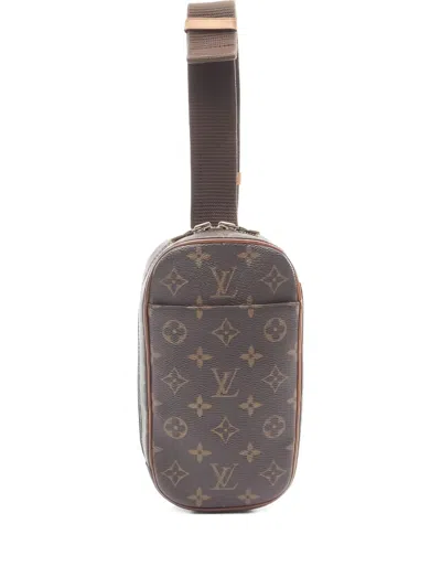 Pre-owned Louis Vuitton 2003 Pochette Ganju Monogram Cross Body Bag In Brown