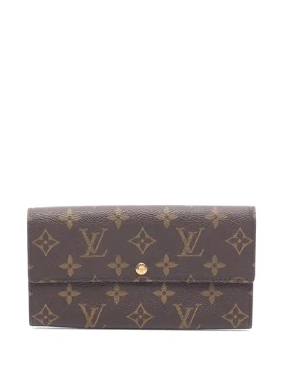 Pre-owned Louis Vuitton 2003 Porte-monnaie Wallet In Brown