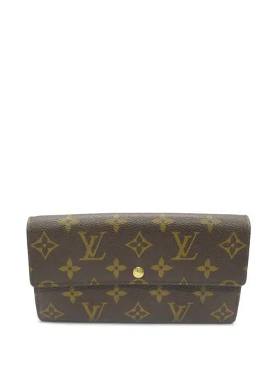 Pre-owned Louis Vuitton 2003 Porto Mone Credit Wallet In Brown