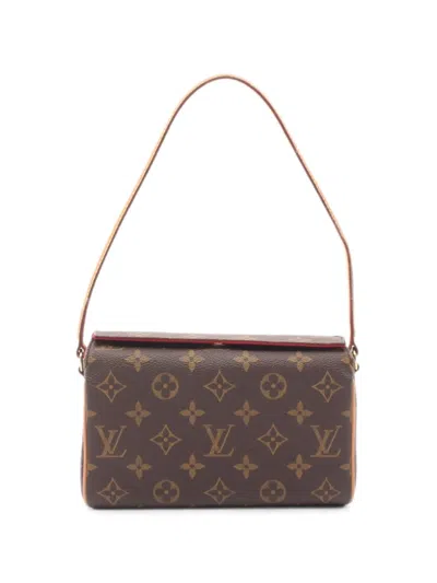 Pre-owned Louis Vuitton 2003 Recital Monogram Mini Tote Bag In Brown