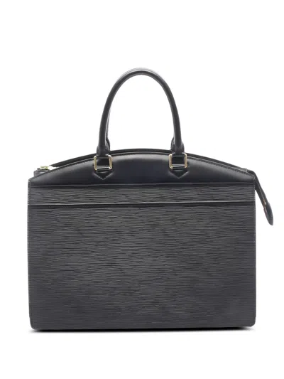 Pre-owned Louis Vuitton 2003 Riviera Leather Tote Bag In Black