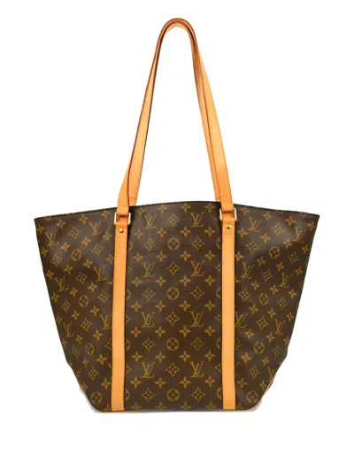 Pre-owned Louis Vuitton 2003 Sac Shopping Tote Bag In Brown