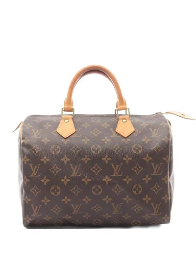 Pre-owned Louis Vuitton 2003 Speedy 30 Monogram Tote Bag In Brown