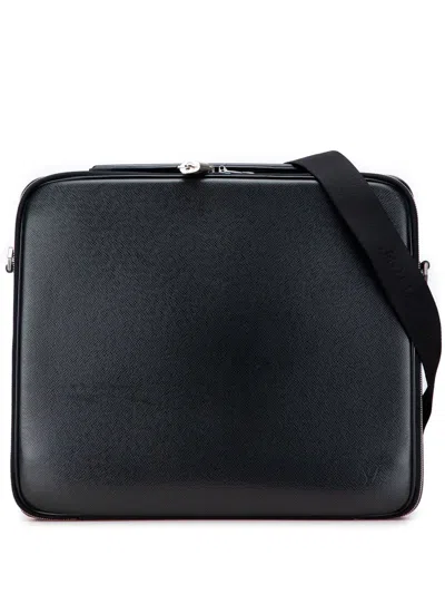 Pre-owned Louis Vuitton 2003 Taiga Porte Ordinateur Odessa Business Bag In Black