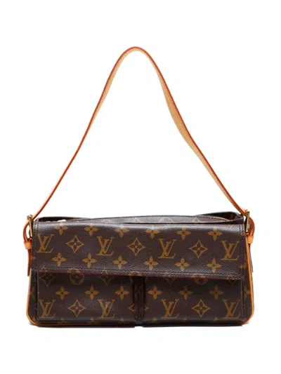 Pre-owned Louis Vuitton 2003 Vivacite Mm Monogram Shoulder Bag In Brown