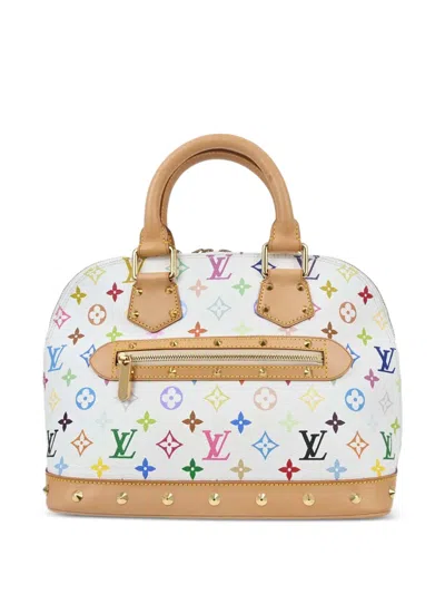 Louis Vuitton 2003 X Takashi Murakami Monogram Multicolor Alma Tote Bag In Neutral
